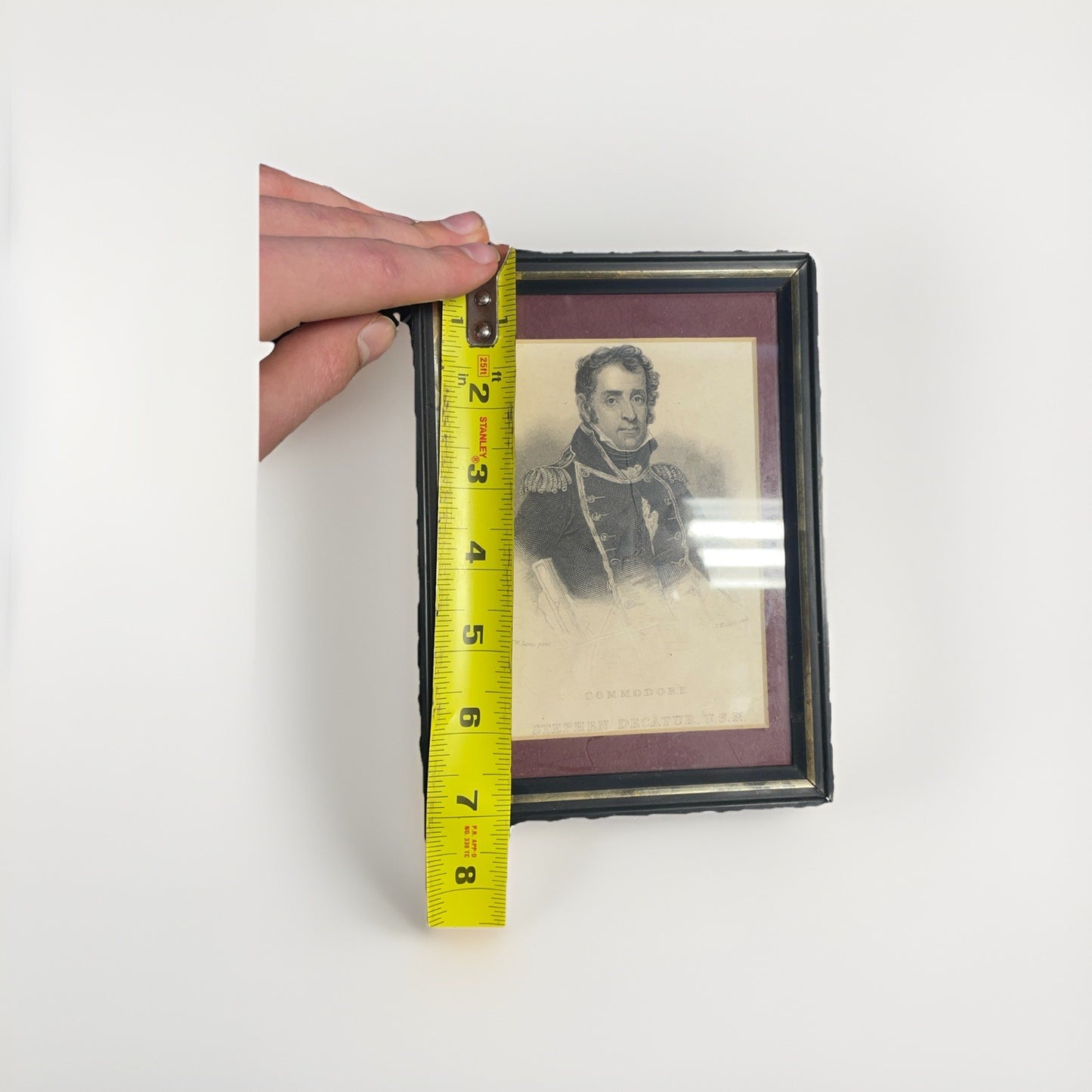 Pair of Framed Naval Engravings – Commodore Stephen Decatur & Thomas Macdonough