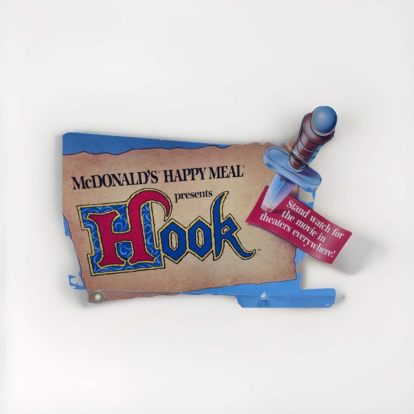 Vintage 1991 McDonald's Hook Happy Meal Toy Store RARE Display Complete Disney