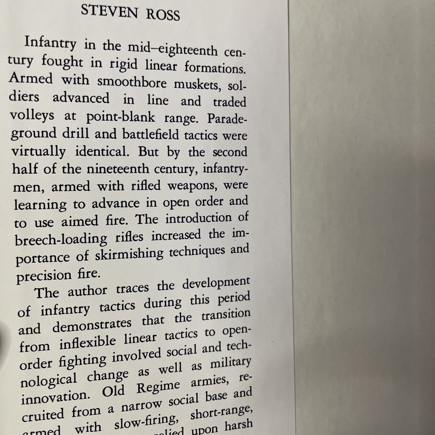 mac- FROM FLINTLOCK TO RIFLE. INFANTRY TACTICS, 1740 – 1866. Ross 1st HBdj Spots