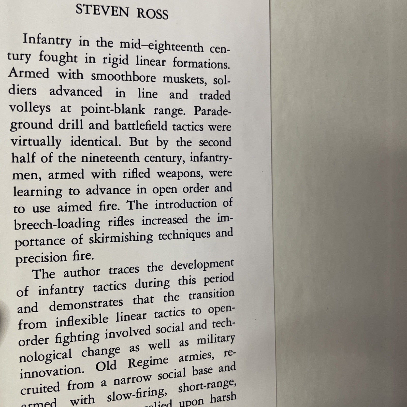 mac- FROM FLINTLOCK TO RIFLE. INFANTRY TACTICS, 1740 – 1866. Ross 1st HBdj Spots