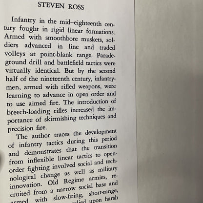 mac- FROM FLINTLOCK TO RIFLE. INFANTRY TACTICS, 1740 – 1866. Ross 1st HBdj Spots