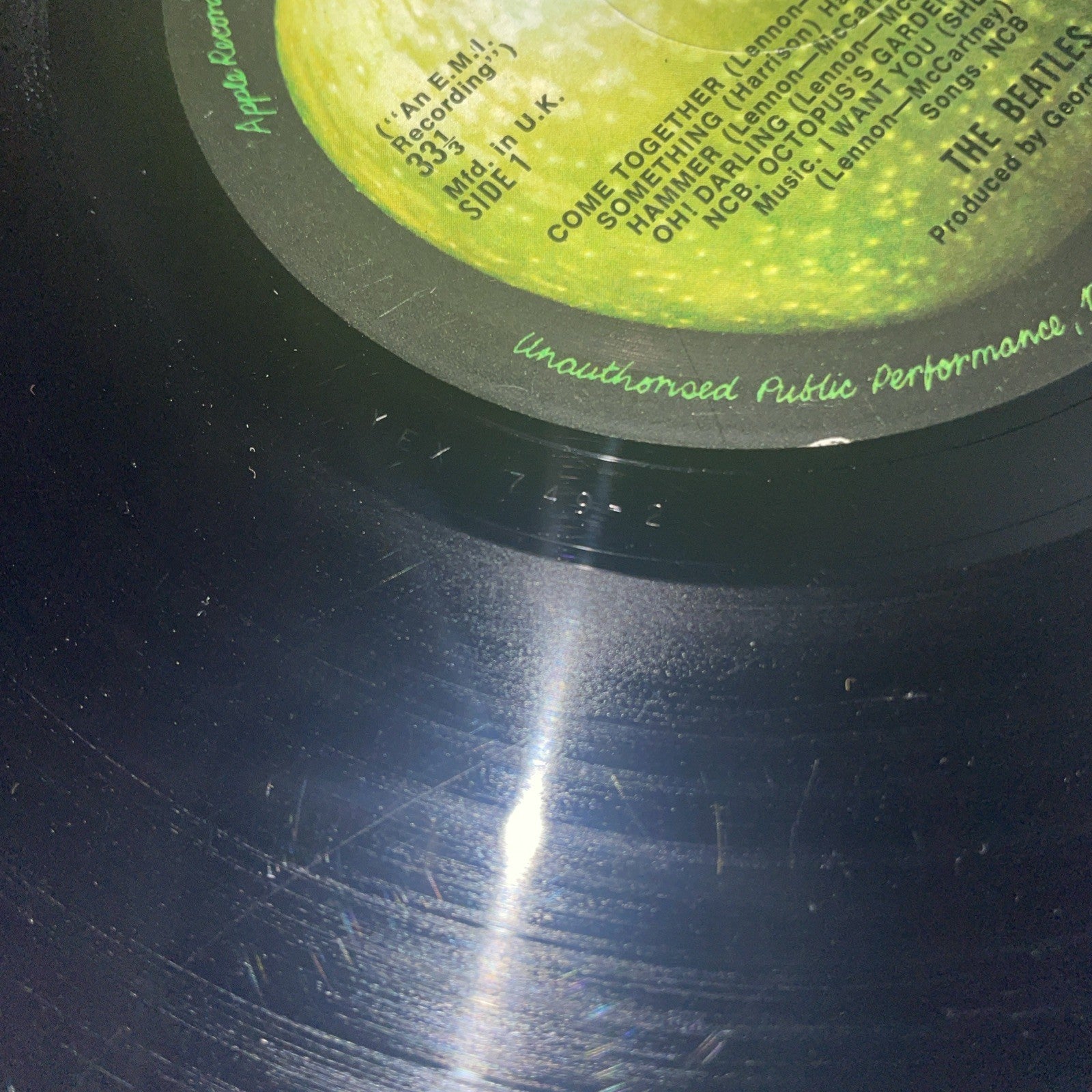 1969 UK FIRST PRESSING The Beatles Abbey Road -2/-1 (VG) Misprint No Her Majesty