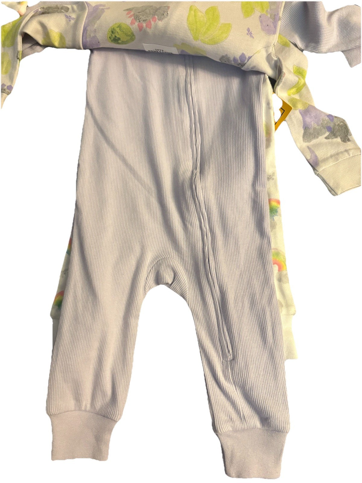 Burt's Bees Baby 3-pack Sleep & Play Pajamas 6mo, Rainbows, Dinosaurs