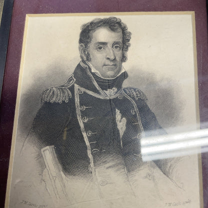 Pair of Framed Naval Engravings – Commodore Stephen Decatur & Thomas Macdonough