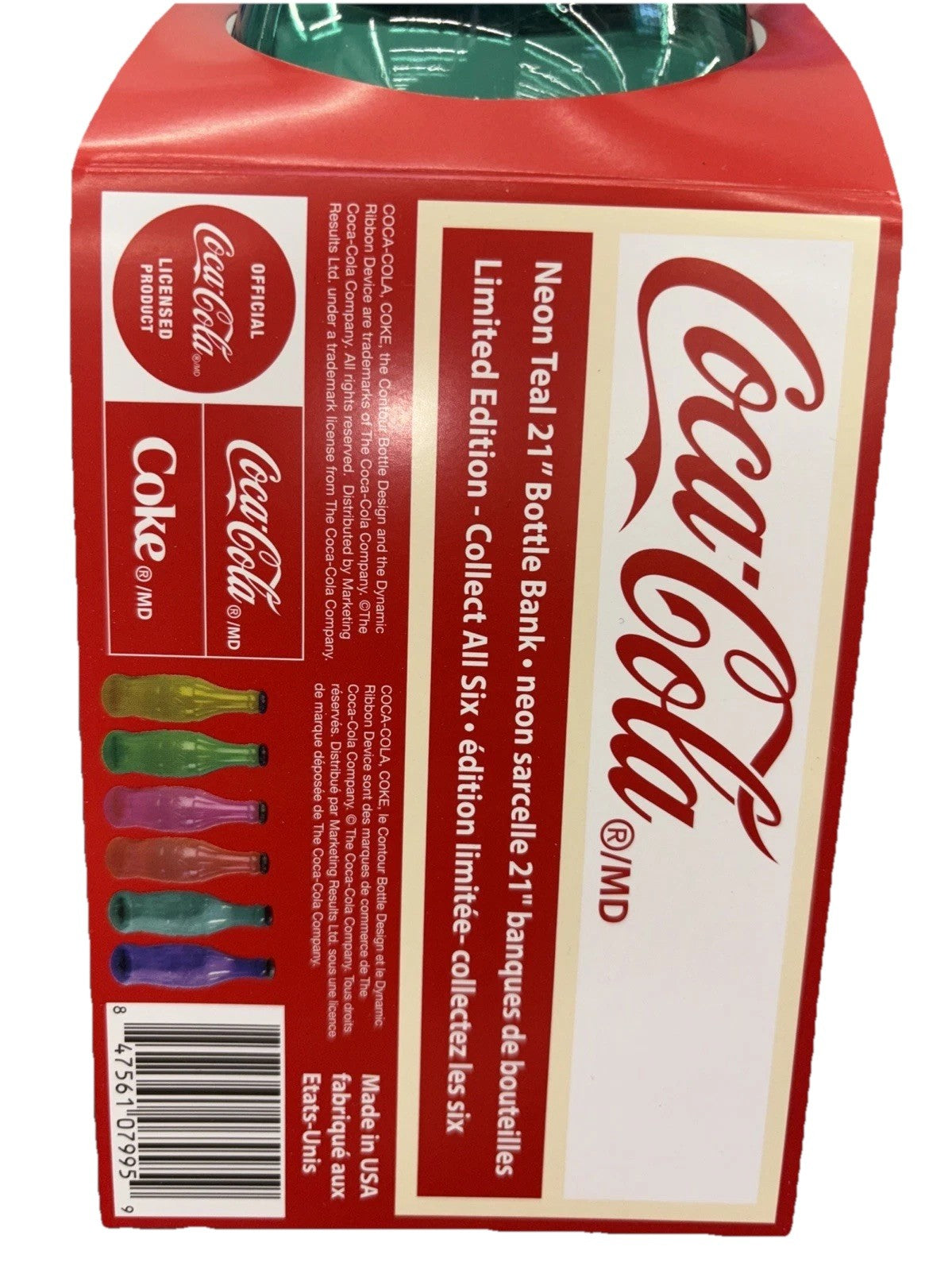 Large Cola Bottle Piggy Bank Coin Storage Box Coke Kids Tall Money Safe Decor