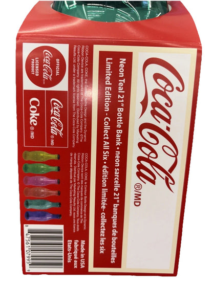 Large Cola Bottle Piggy Bank Coin Storage Box Coke Kids Tall Money Safe Decor