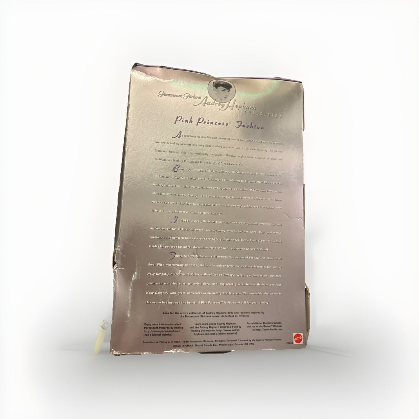 Barbie Audrey Hepburn Breakfast at Tiffany's Some Dents Plastic Coming Off Movie