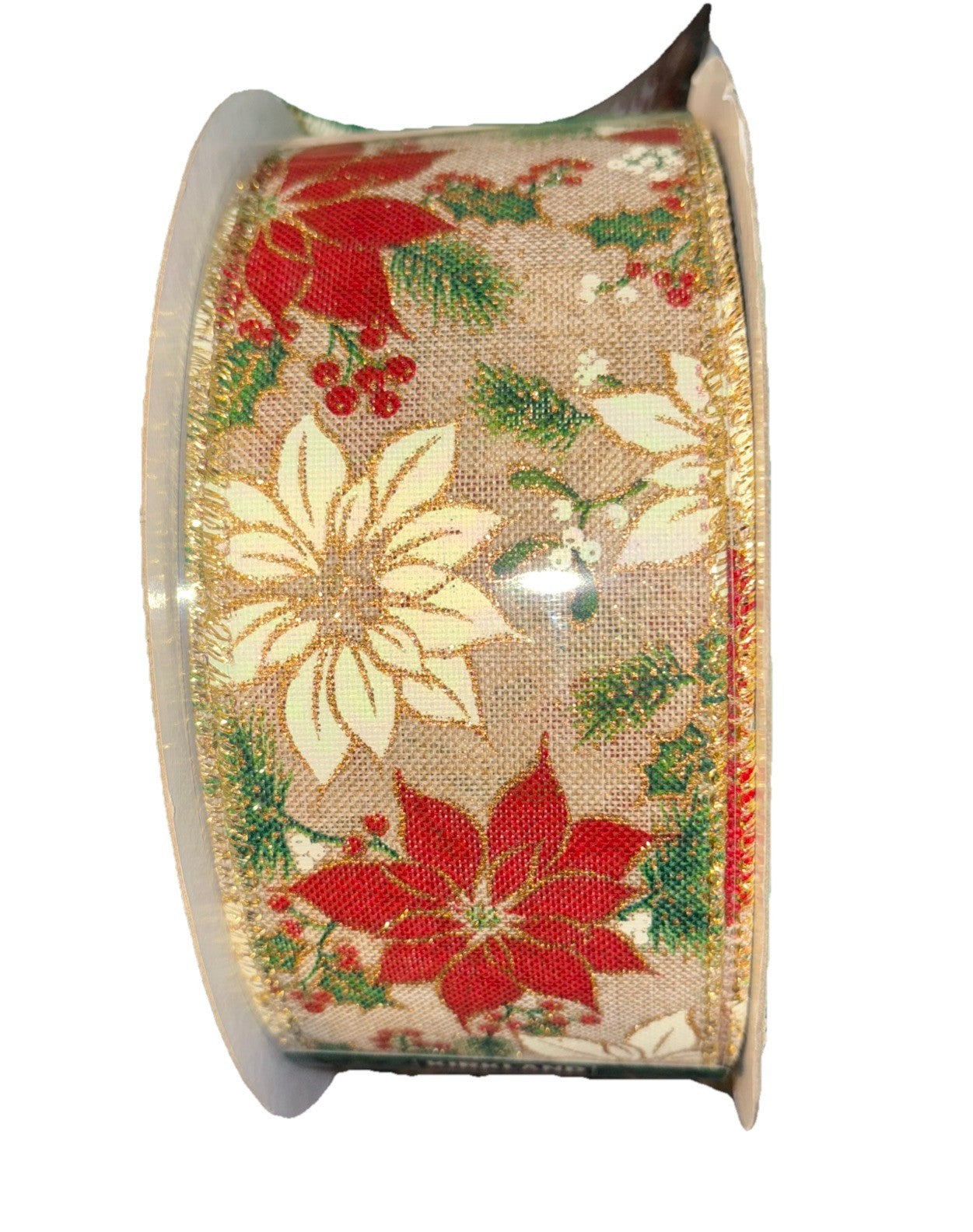 Kirkland Wire Edged Christmas gingerbread man ribbon 50 yards each 2 pack