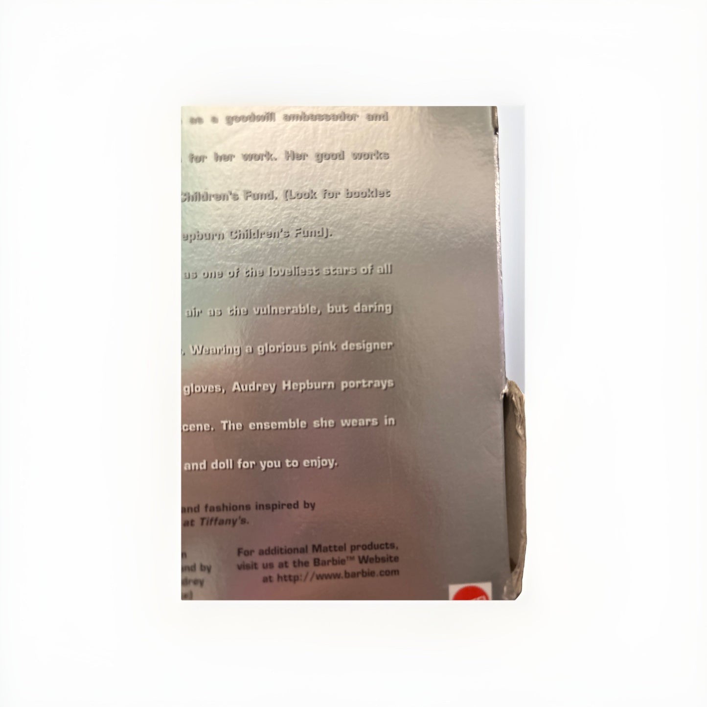 Barbie Audrey Hepburn Breakfast at Tiffany's Some Dents Plastic Coming Off Movie