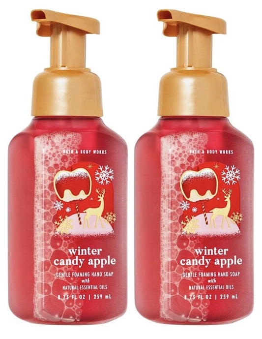 Bath & Body Works WINTER CANDY APPLE Gentle & Clean Foaming Hand Soap 2pk