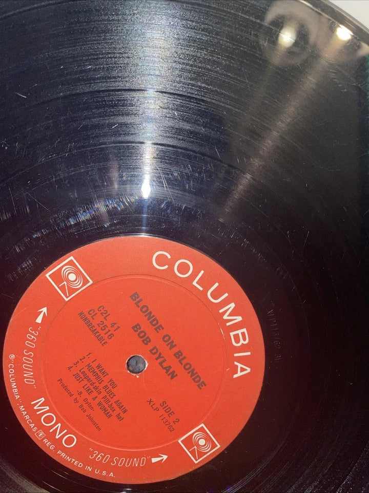Bob Dylan - Blonde On Blonde Poor Vinyl Columbia Mono 1966 Early Run - Cardinale
